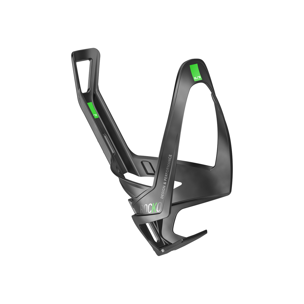 Elite Rocko Carbon Bottle Cage Black Green Velonova